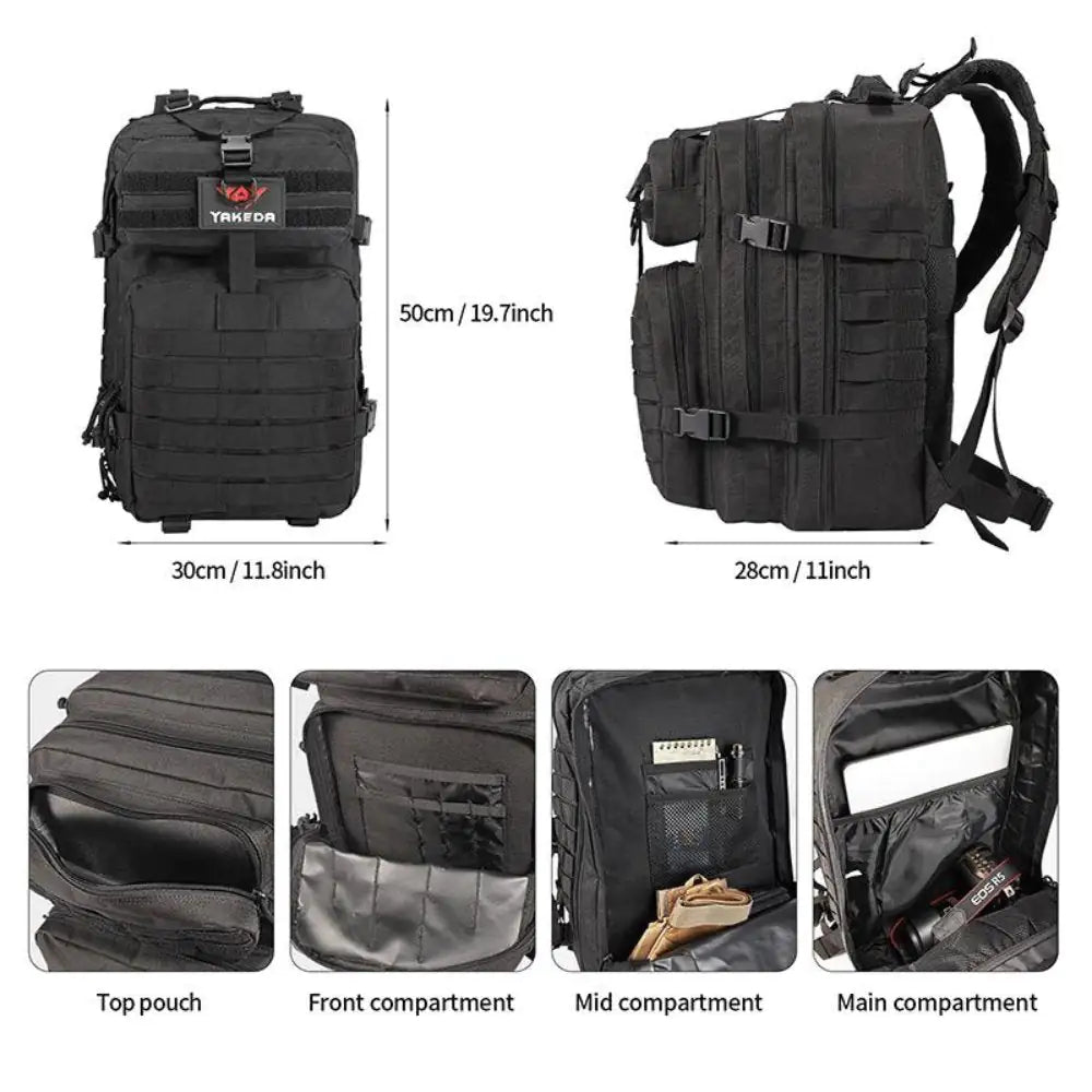 42L Tactical Backpack Bag with USA Patch by Anti Spier