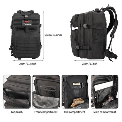 42L Tactical Backpack Bag with USA Patch by Anti Spier