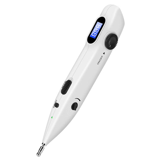 iVolconn Electronic Acupuncture Pen with 20 Levels Intensity and 3 Modes Cordless Meridian Energy Pen with 2 Acupuncture Probes Automatic Detection of Acupuncture Points for Pain Management (White) by Anti Spier