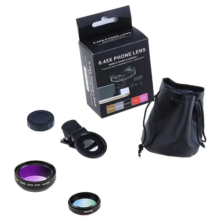Smartphone 0.45X Super Wide Angle Lens with Macro Attachment by Anti Spier