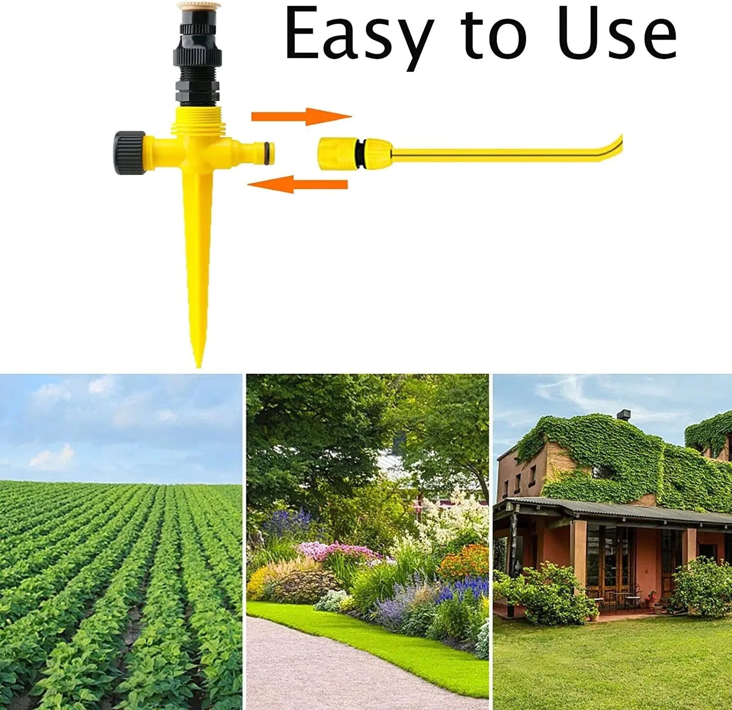 360° Rotation Auto Irrigation System Garden Lawn Sprinkler Patio Save Water USA by Anti Spier