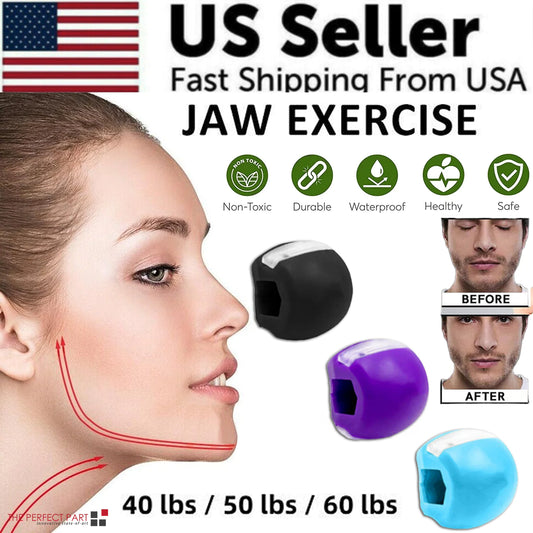 3PCS Jawline Exerciser Mouth Exercise Fitness Ball Neck Face Jaw Trainer Toning by Anti Spier