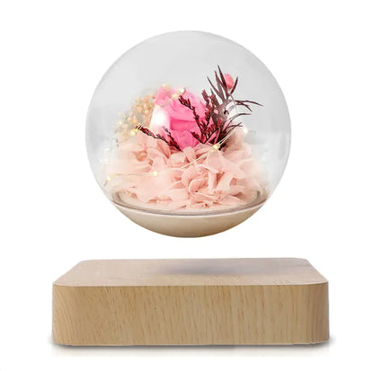 Home Desk Decoration Magnetic Levitation Perpetual Flower Ornament by Anti Spier