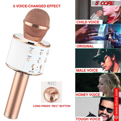 5Core Wireless Karaoke Microphone Bluetooth Mic Portable Handheld Microfonos Inalambricos by Anti Spier