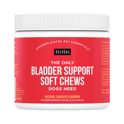 Natural Rapport Dog Bladder Support - The Only Bladder Support Chews Dogs Need - 120ct Supplements That Contain Cranberry and D- Mannose to Aid in Kidney Function by Anti Spier
