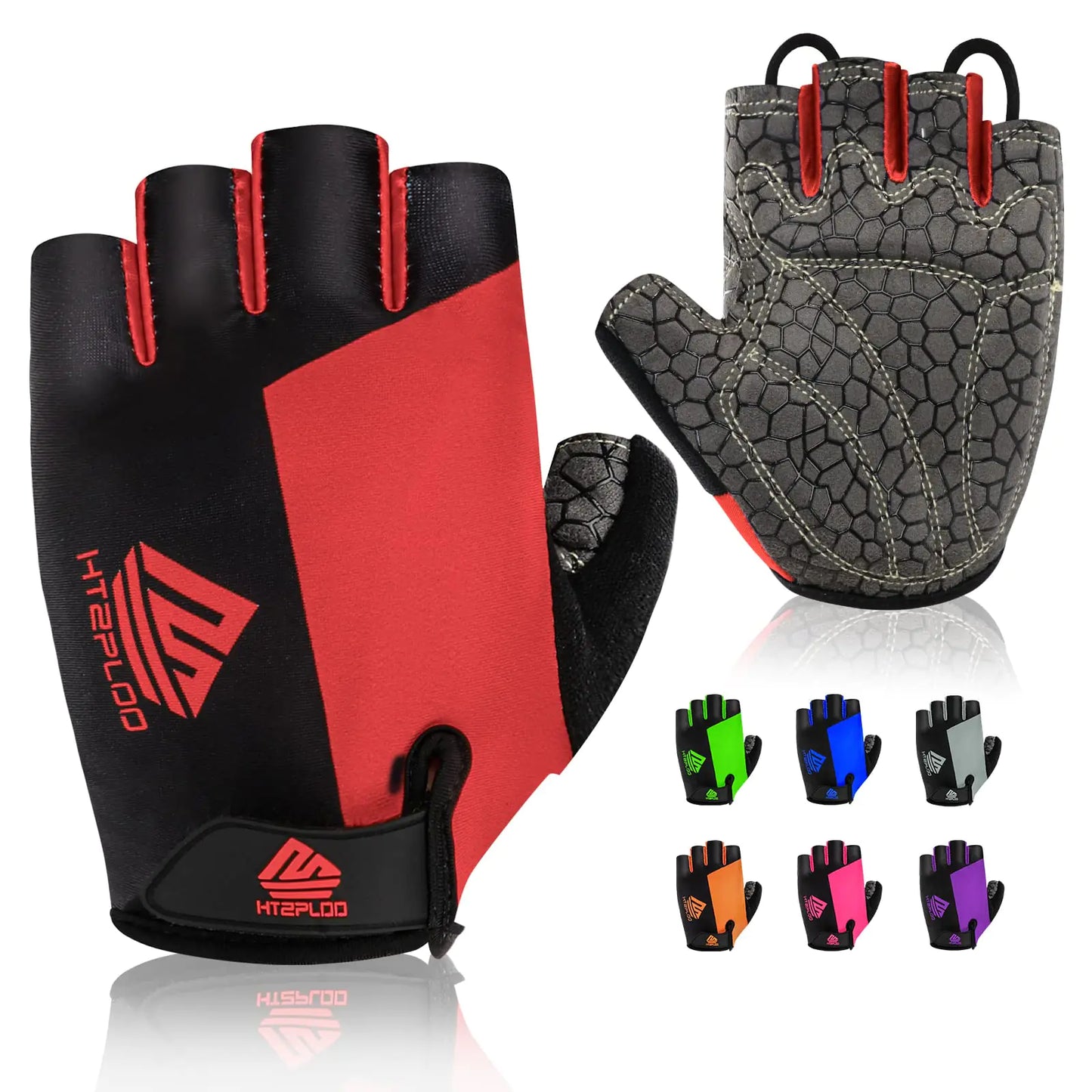 Bike Gloves Cycling Gloves Biking Gloves Bicycle Gloves for Men Women with Anti-Slip Shock-Absorbing Pad,Light Weight Half Finger Gloves for Cycling Workout Training Outdoor Black&gray X-Large by Anti Spier