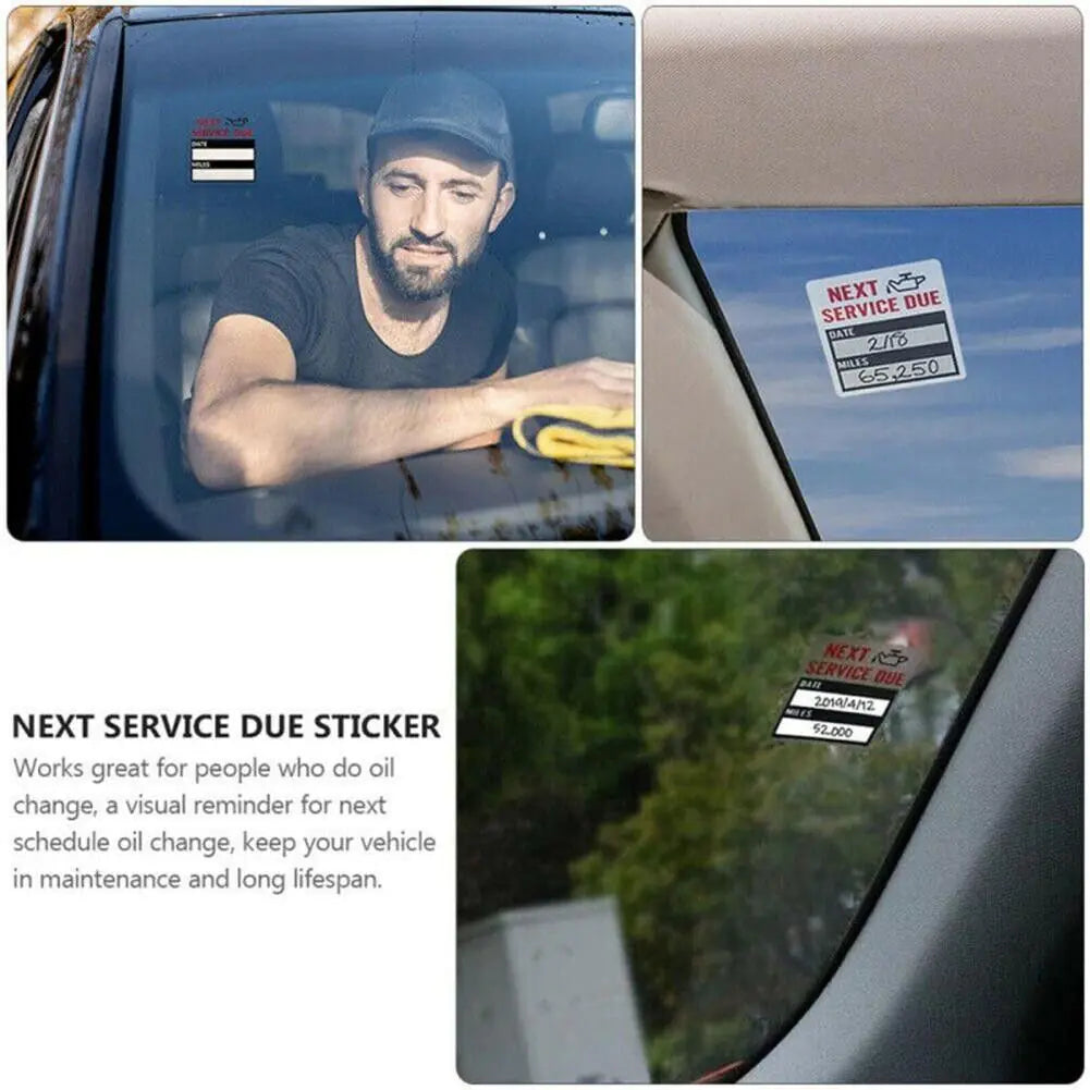 300 Oil Change Service Reminder Stickers Clear Window Lite Sticker Pack 2"x2" US by Anti Spier
