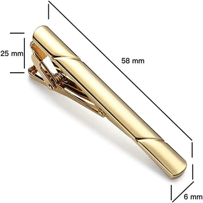 4PCS Mens Stainless Steel Tie Clip Necktie Bar Clasp Clamp Pin Gold Black Silver by Anti Spier