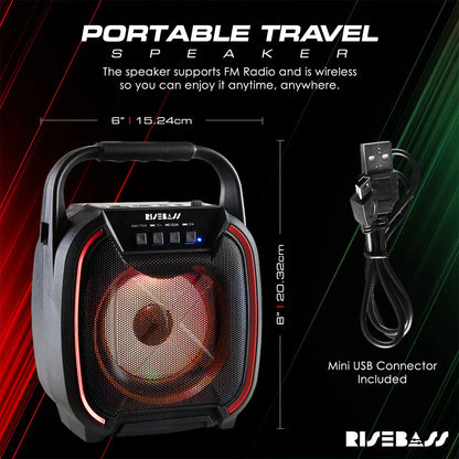 8" 600 watt Speaker - Portable Wireless Bluetooth Speaker with TWS Function by Anti Spier