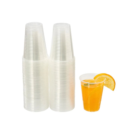 Jaluxing 500 Count 9 oz Crystal Clear Disposable Plastic Cups Bulk PP Cups for Parties Water Wine Cold Drinking (Formerly FULING) by Anti Spier