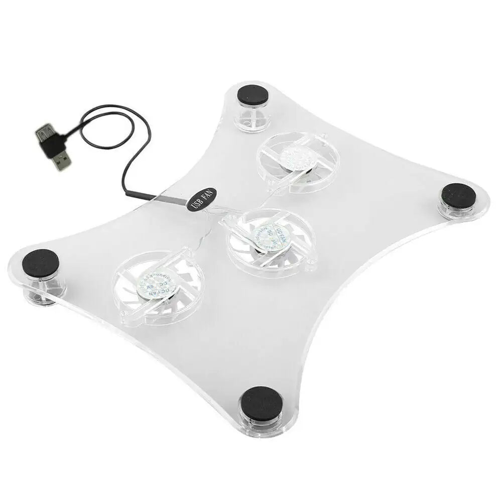 3 Fans USB Cooler Cooling Pad Stand LED Light Radiator For Laptop PC Notebook by Anti Spier